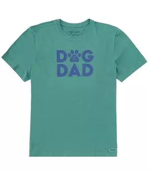 Футболка с короткими рукавами и рисунком Life is Good Dog Dad Crusher, зеленый