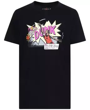 Футболка с короткими рукавами и рисунком Little Boys Air Comics Dunk Jordan, черный