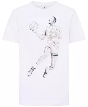 Футболка с короткими рукавами и рисунком Little Boys Air Dots Jordan, белый