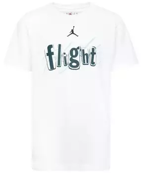 Футболка с короткими рукавами и рисунком Little Boys Flight Team Jordan, белый