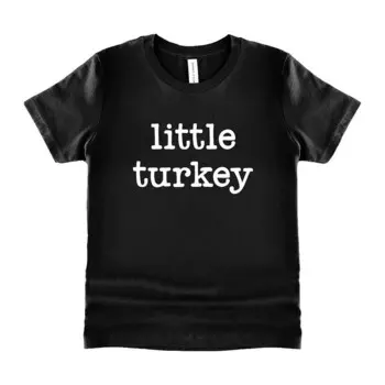 Футболка с короткими рукавами и рисунком Little Turkey для пишущей машинки для малышей The Juniper Shop, черный