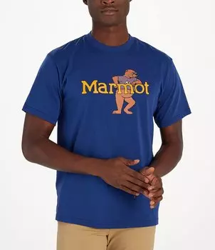 Футболка с короткими рукавами и рисунком Marmot Leaning Marty, синий
