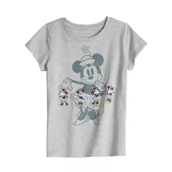 Футболка с короткими рукавами и рисунком Минни Маус Disney для девочек 7–16 лет Licensed Character, серый