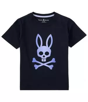 Футболка с короткими рукавами и рисунком Norwood для мальчиков Psycho Bunny Big Boys 7–20, синий