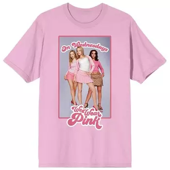 Футболка с короткими рукавами и рисунком «On Wednesday We Wear Pink» для юниоров Bioworld Mean Girls, розовый