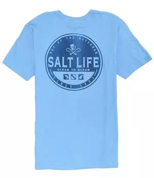Футболка с короткими рукавами и рисунком Salt Life Ocean To Ocean, синий