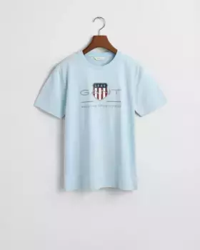 Футболка с короткими рукавами и рисунком спереди Gant, синий