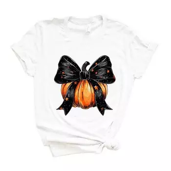Футболка с короткими рукавами и рисунком тыквы Coquette Halloween Simply Sage Market, белый