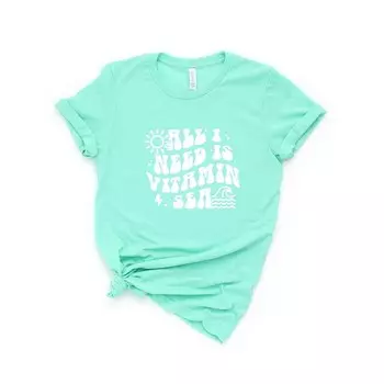 Футболка с короткими рукавами и рисунком «Vitamin Sea» Simply Sage Market, цвет Mint