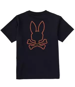 Футболка с короткими рукавами и рисунком Wasterlo для мальчиков Psycho Bunny Big Boys 7–20, синий