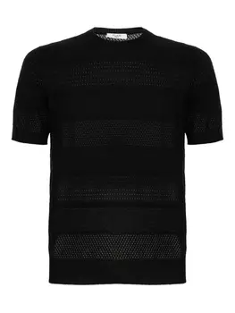 Футболка с короткими рукавами и сетчатыми вставками CLAQ, черный