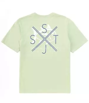 Футболка с короткими рукавами и скрещенными буквами Southern Tide STSJ, зеленый