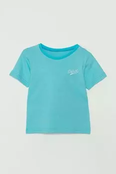 Футболка с короткими рукавами и текстовым принтом для мальчиков JackandRoy, синий