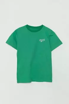 Футболка с короткими рукавами и текстовым принтом для мальчиков JackandRoy, зеленый