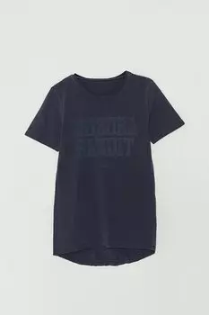 Футболка с короткими рукавами и текстовым принтом для мальчиков JackandRoy, темно-серый