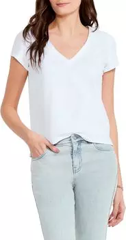 Футболка с короткими рукавами и V-образным вырезом NIC+ZOE, цвет Paper White