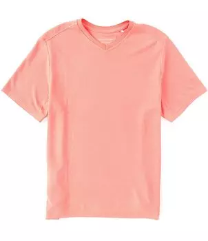 Футболка с короткими рукавами и V-образным вырезом Tommy Bahama Island Zone Coastal Crest, оранжевый