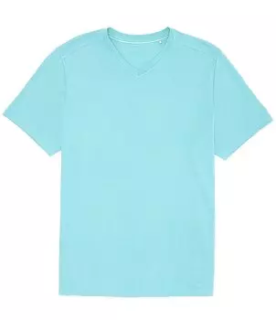 Футболка с короткими рукавами и V-образным вырезом Tommy Bahama Island Zone Coastal Crest, синий