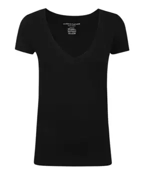 Футболка с короткими рукавами и v образным вырезом Majestic Filatures, черный