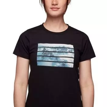 Футболка с короткими рукавами и видом с воздуха женская Black Diamond, черный