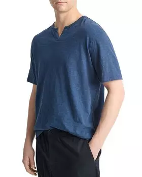 Футболка с короткими рукавами и вырезом Vince Slub, синий
