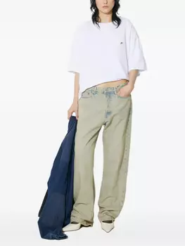 Футболка с короткими рукавами и вышивкой Fiorucci, белый