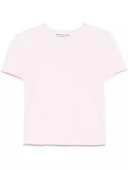 Футболка с короткими рукавами и жаккардовым принтом Alexander Wang, розовый