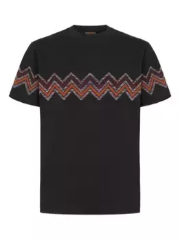 Футболка с короткими рукавами и зигзагообразным принтом Missoni, серый