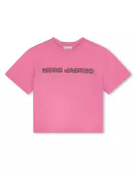 Футболка с короткими рукавами из 100% хлопка Marc Jacobs, розовый