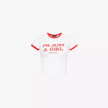 Футболка с короткими рукавами из эластичного хлопка для девочки Places + Faces, белый