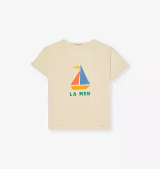 Футболка с короткими рукавами из эластичного хлопка с графическим принтом для детей от 2 до 5 лет The Bonnie Mob, цвет la mer