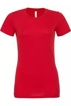 Футболка с короткими рукавами из джерси Bella + Canvas для женщин и женщин, красный