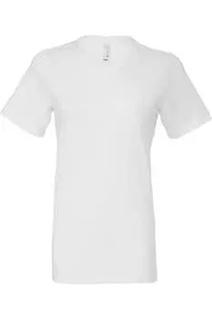 Футболка с короткими рукавами из джерси Bella + Canvas для женщин и женщин, белый