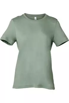 Футболка с короткими рукавами из джерси Bella + Canvas для женщин и женщин, цвет sage