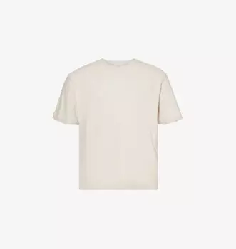 Футболка с короткими рукавами из фактурного органического хлопка Frame, белый