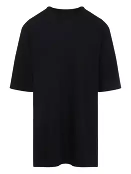 Футболка с короткими рукавами из хлопка Rick Owens, черный