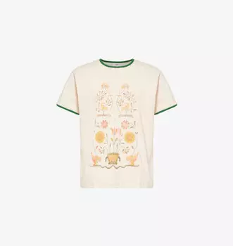 Футболка с короткими рукавами из хлопкового джерси с цветочным принтом Cascade Found, мультиколор