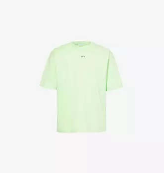 Футболка с короткими рукавами из хлопкового джерси Stamp Skate Off-White C/O Virgil Abloh, зеленый