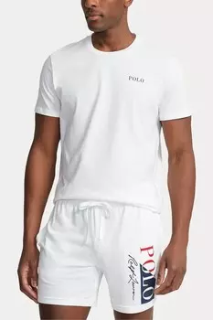 Футболка с короткими рукавами из хлопкового трикотажа с логотипом Polo Ralph Lauren, белый