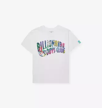 Футболка с короткими рукавами из хлопкового трикотажа с логотипом Arch для детей 4–16 лет Billionaire Boys Club, белый