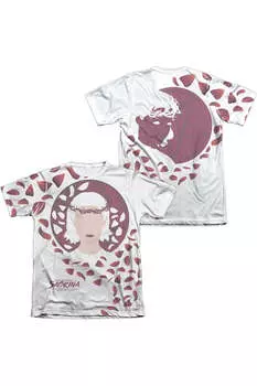 Футболка с короткими рукавами из полиэстера/хлопка для взрослых «Леденящие душу приключения Сабрины Терновый венец» (принт спереди/сзади) Gildan, белый