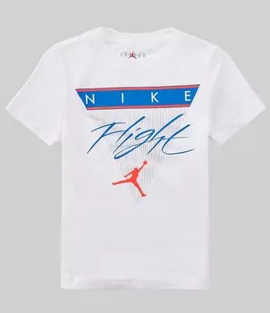 Футболка с короткими рукавами Jordan Big Boys 8–20 JDB Flight History, белый
