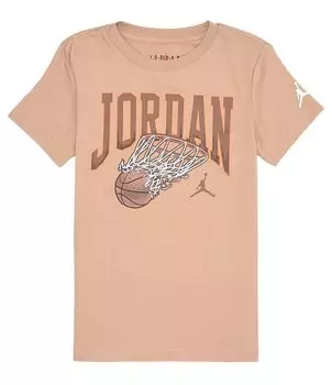 Футболка с короткими рукавами Jordan Big Boys 8–20, бежевый