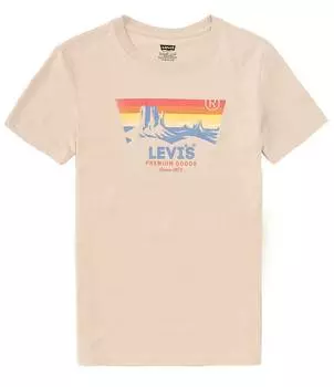 Футболка с короткими рукавами Levi's Big Boys 8-20 Desert Sunrise, бежевый