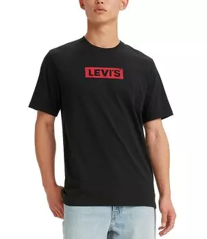 Футболка с короткими рукавами Levi's Box Tab, черный