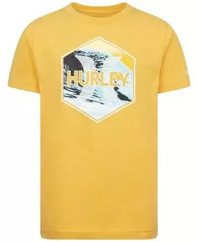 Футболка с короткими рукавами Little Boys Wave Hex Hurley, оранжевый