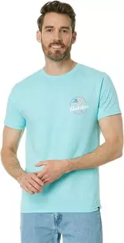 Футболка с короткими рукавами Palm Breezy Quiksilver, цвет Angel Blue