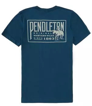 Футболка с короткими рукавами Pendleton Original Western с графическим рисунком, синий