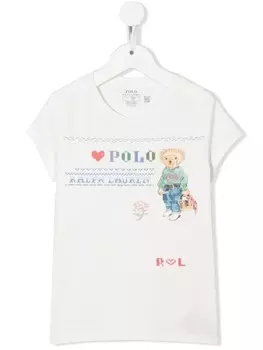 Футболка с короткими рукавами Ralph Lauren Kids, белый