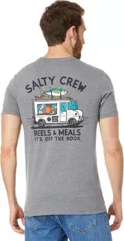Футболка с короткими рукавами Reels & Meals Salty Crew, цвет Athletic Heather